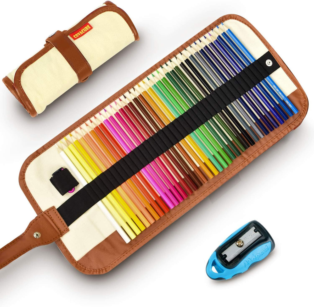 covacure Colored Pencils, Premier Color Pencil Set With 36 Colouring Pencils,Sharpener and Canvas Pencil Bag