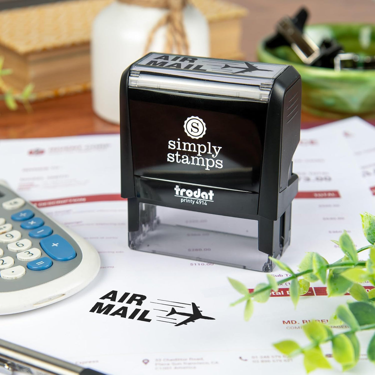 Air Mail Office Stamp | 4 Different Sizes | 20 Designs | Multiple Color Options | Perfect for Quick Validation of Office Documents (Air Mail, Xtra Large)