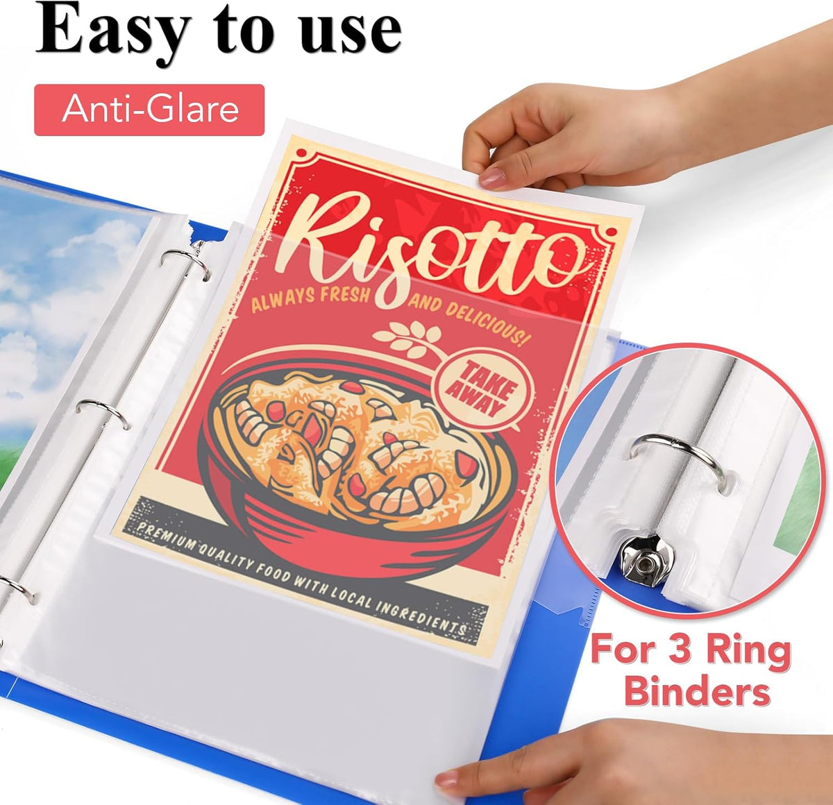 600 Pack Sheet Protectors 8.5 x 11 inch Clear Page Protectors for 3 Ring Binder, Plastic Sleeves for Papers, Document