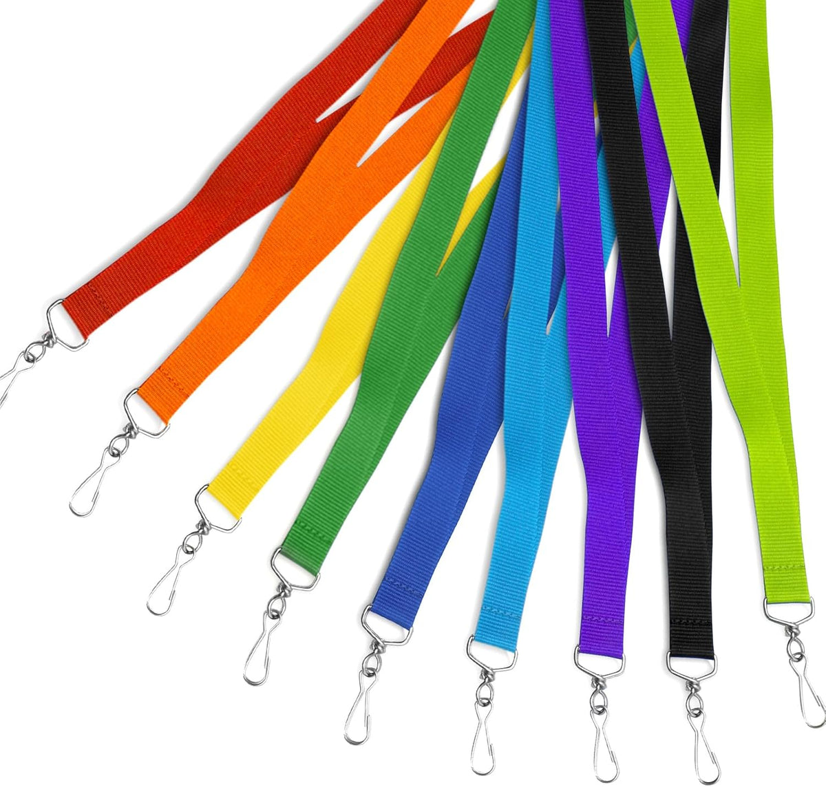 12-Pack Breakaway Lanyards for Badge Holders, Polyester Neck Straps for ID Cards, Keys, Office, School & Events
