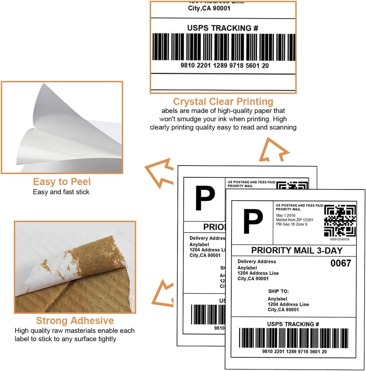 Full Sheet Labels 8.5 X 11, White Matte Sticker Paper, Laser/Inkjet Printing, 4000 Sheets, 4000 Labels, 1 Up Shipping Mailing Address Storage Bin Labels Stickers 8-1/2" x 11"