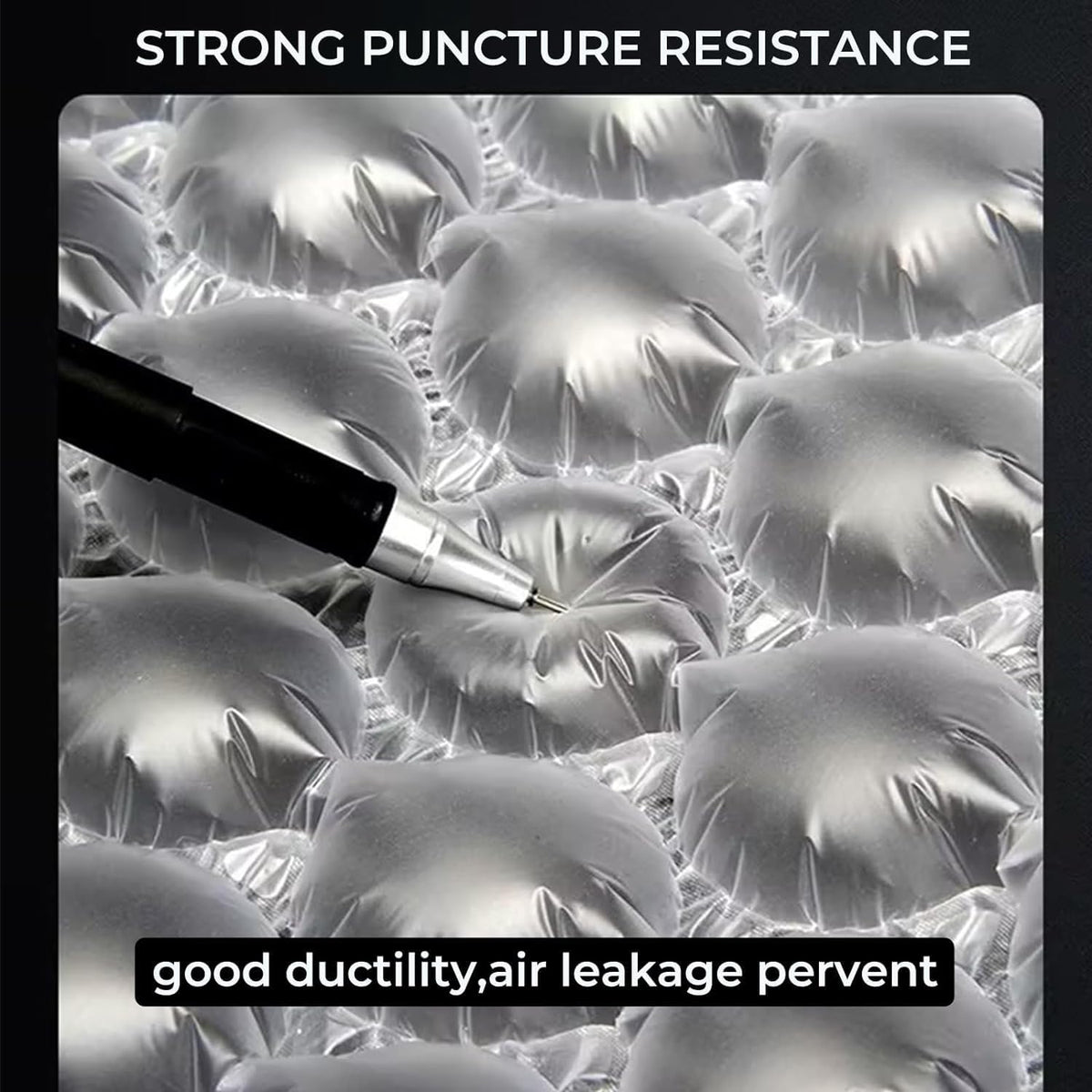Air Cushion Film, 985Ft Roll Bubble Bags Film, Bubble Cushioning Wrap for Gaps Filling & Cushioning, Anti-Shock, Moisture Resistant, High Air Tightness, 16 Inch Width