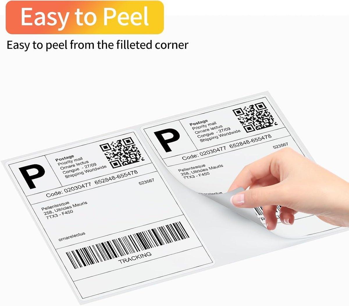 Coopaty Half Sheet Shipping Labels 8.5" x 5.5" Sticker Labels for Laser & Ink Jet Printers, 2 Per Page Self Adhesive Mailing Labels for Packages (4000 Labels)