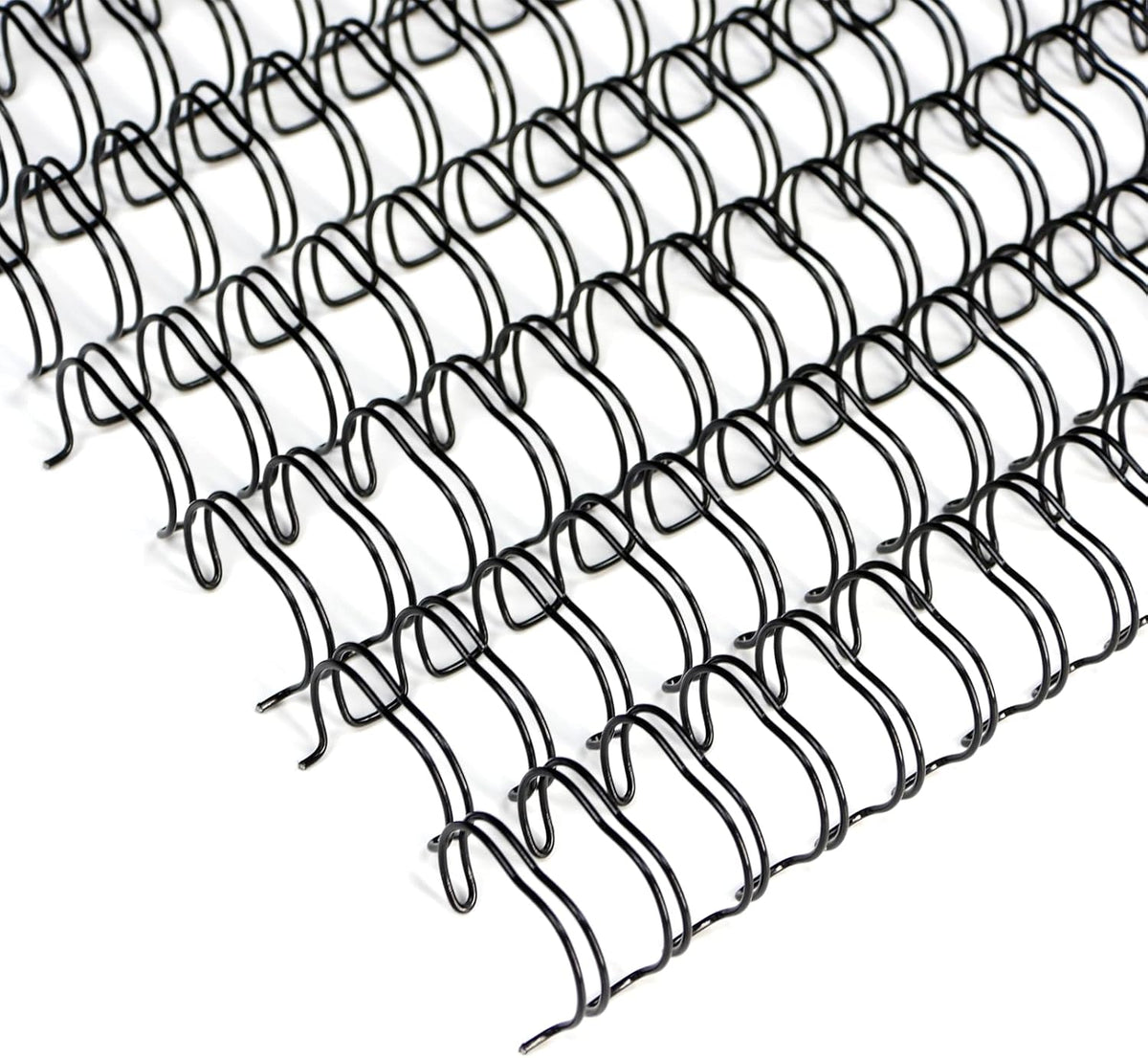Rayson WR21254BK Wire Binding Spines, 2:1 Pitch Double Loop Binding Wires 1 Inch, 21-Loop Wire Ring Pack of 50 with Black