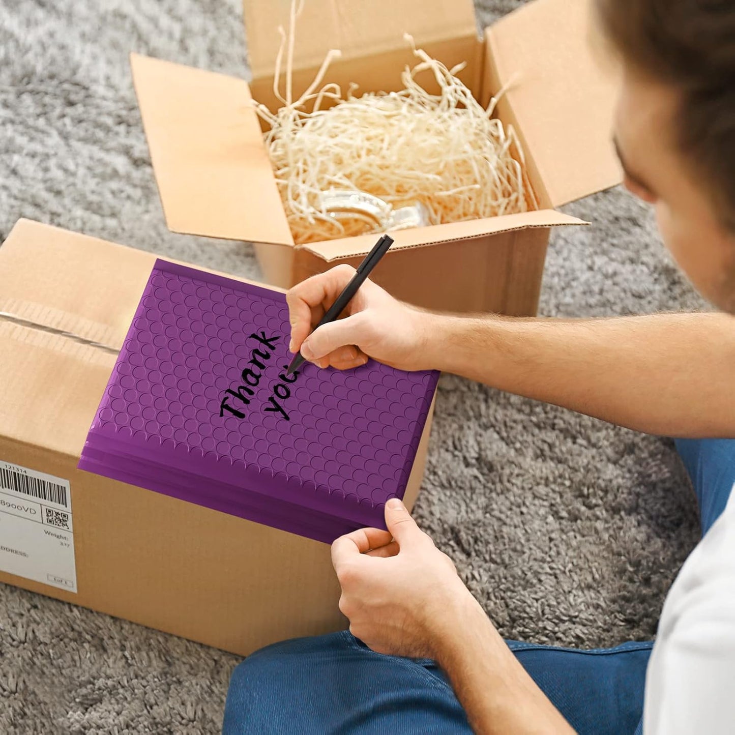 Metronic 6x10" Bubble Mailers 100 Pack Usable Size 6x9" Self-Seal Bubble Mailer Opaque Padded Envelopes Cushioning for Shipping,Small Items,Jewelry Makeup Supplies Violet