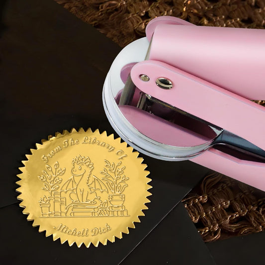 from The Library of Embossers & Stamps Custom Color Self-Inking Stamp with Your Name or Design Great for Personalizing Books, Text Books and Journals (21)