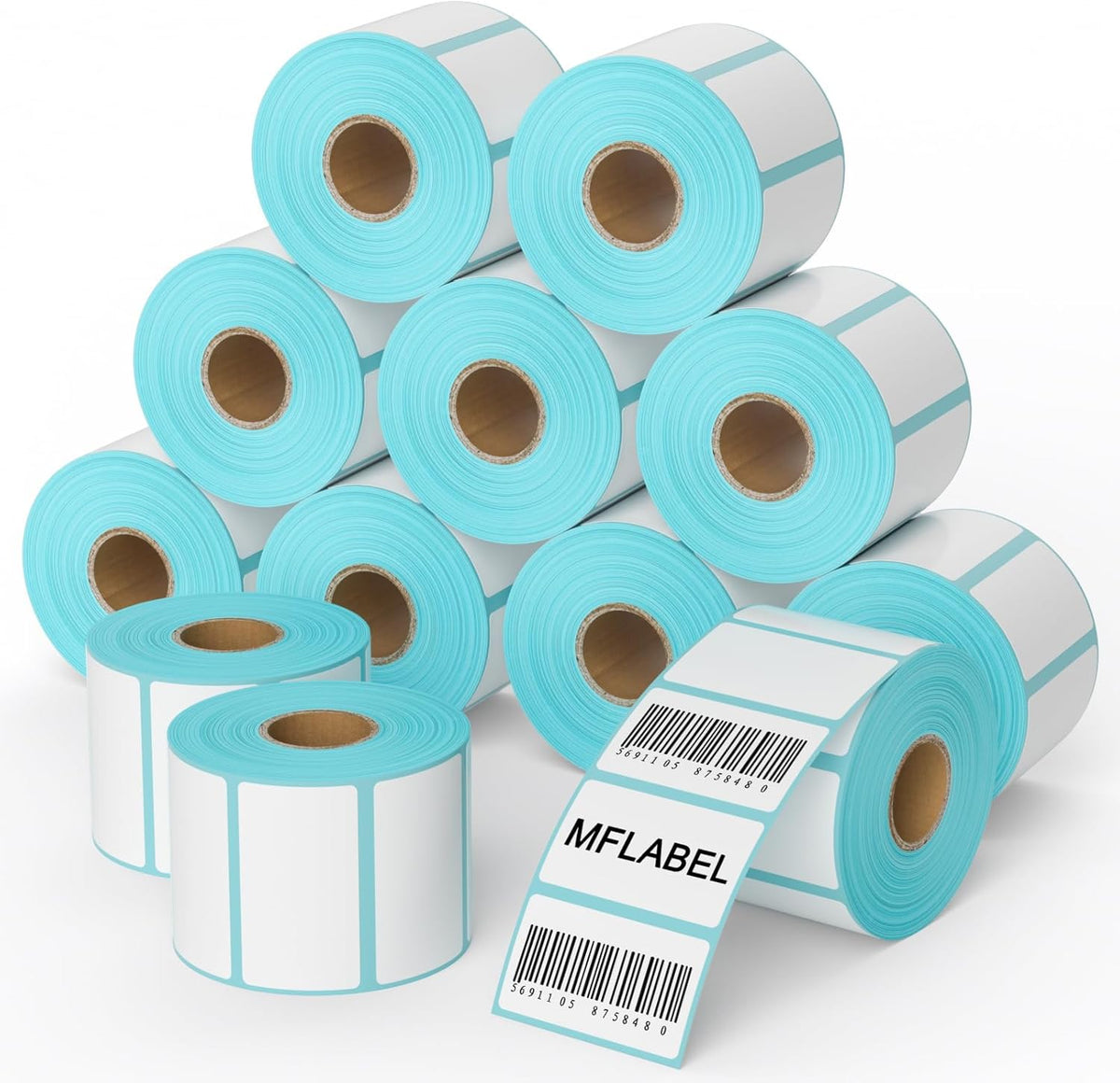 MFLABEL 2.25x1.25 inch Direct Thermal Labels 2-1/4 x 1-1/4 Inch White Thermal Printer Labels for UPC Barcode, Self-Adhesive Address Shipping Thermal Label Stickers 36 Rolls（1 Rolls/1000 Labels）