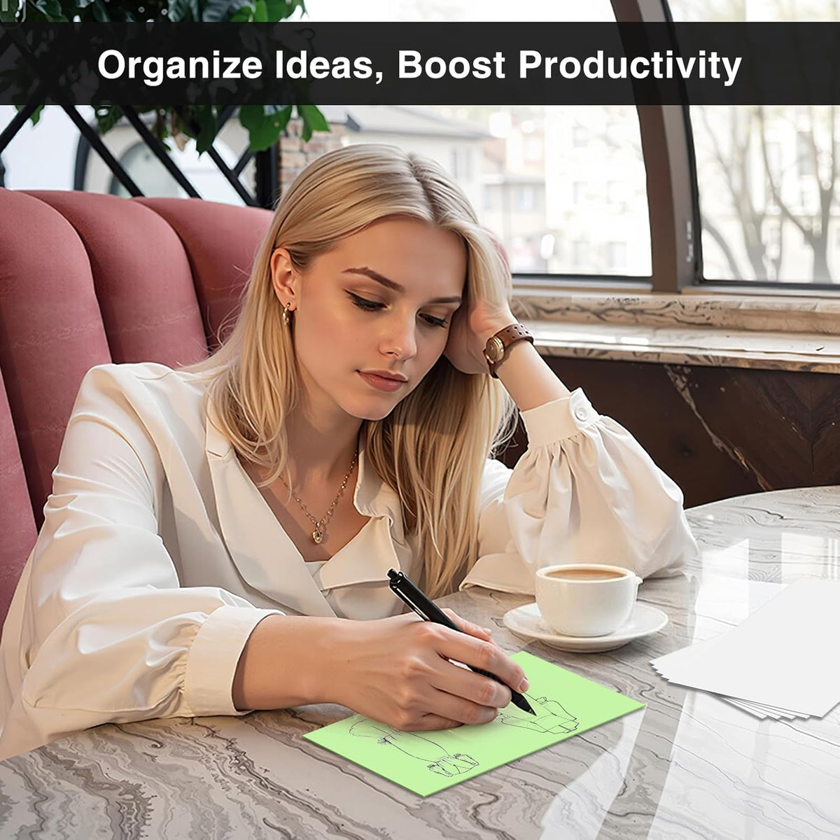 300 Count Blank Index Cards 3x5 Inch Green Flash Cards Colored Cardstock, Unruled Note Cards Study Card Portable Learning Flashcards Ideal for Note Taking, Art Sketching, Office & School Supplies