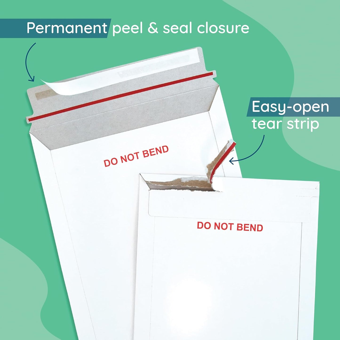 Blue Summit 50 Pack Rigid Mailers 6x8, Cardboard Envelopes, Do Not Bend Photo Mailers 6x8, 6.25x8.25 Cardboard Envelopes for cards, For Paper Document, Pictures, and Magazine, Super thick 450gsm Paper