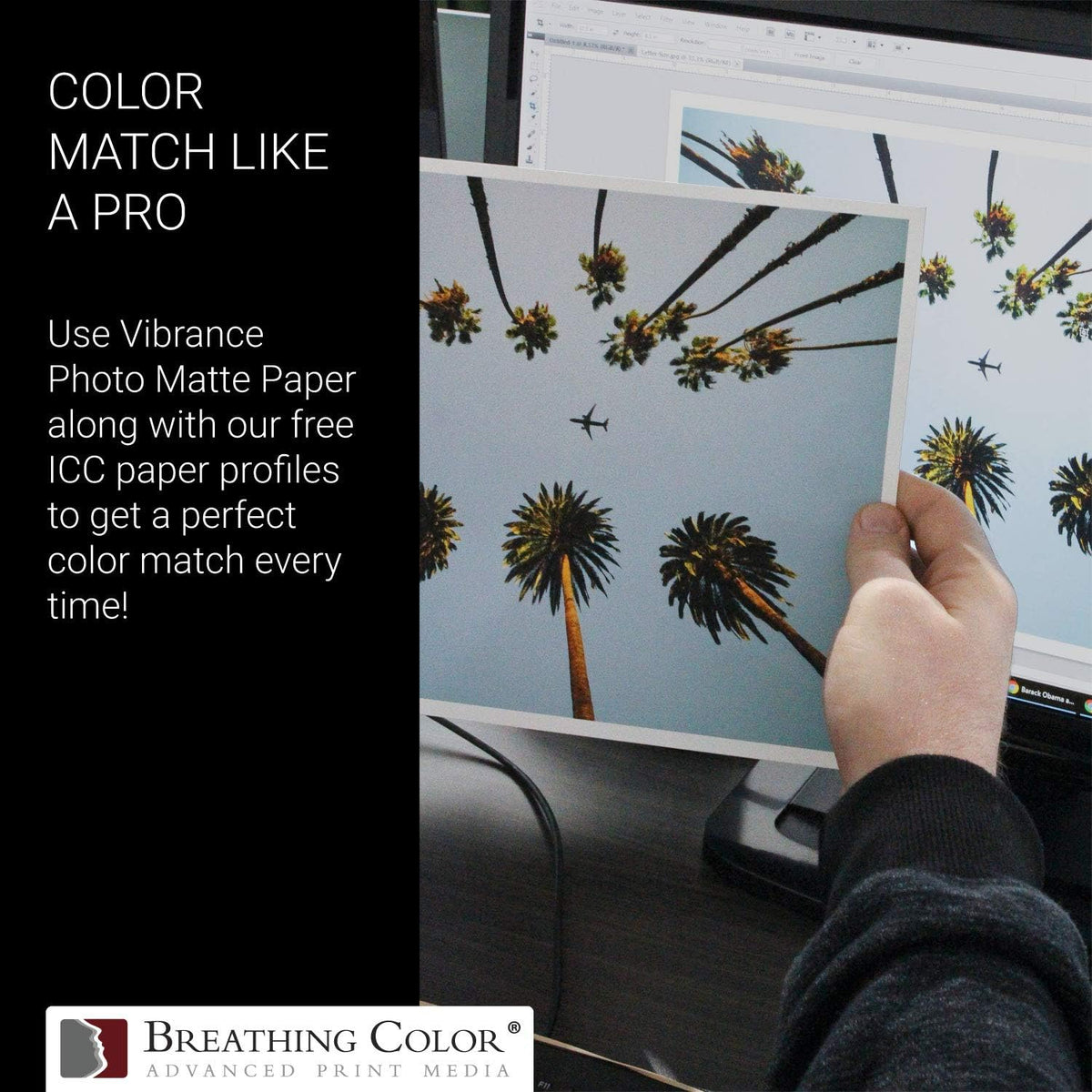 Vibrance Matte Photo Printer Paper 12 mil 230 gsm Matte Finish Premium Photo Paper Roll on 3in Core 44 inches x 100 ft Works with Most Inkjet Printer Professional Makes and Models Like Epson Canon HP