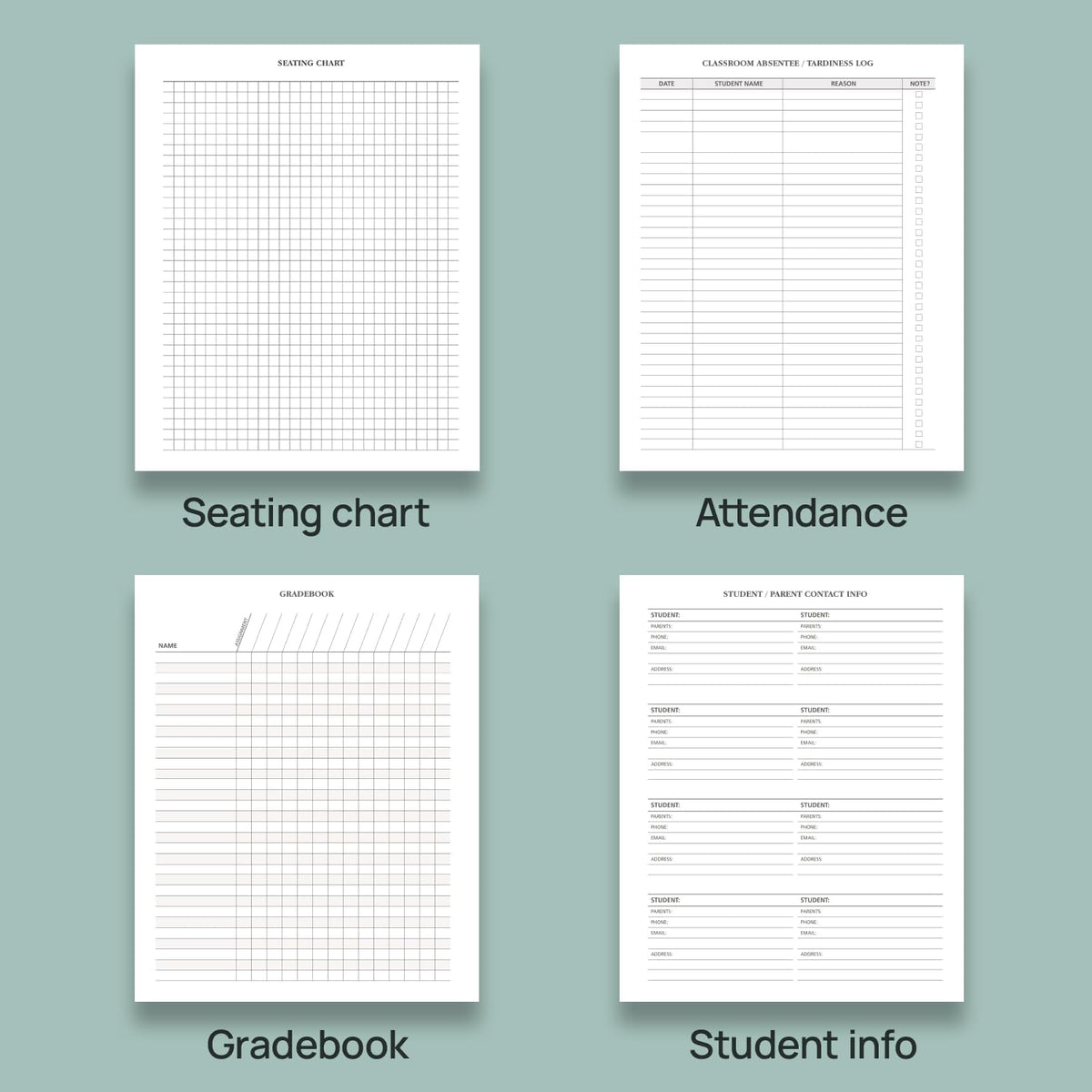 POPRUN Teacher Planner 2025-2026, (Letter Size - 8.5'' x 11'') Academic Lesson Planner (July 2025 - June 2026), with Monthly Tabs, Thick Papers, 2-Sided Pocket, Leather for Teachers, Rose Gold