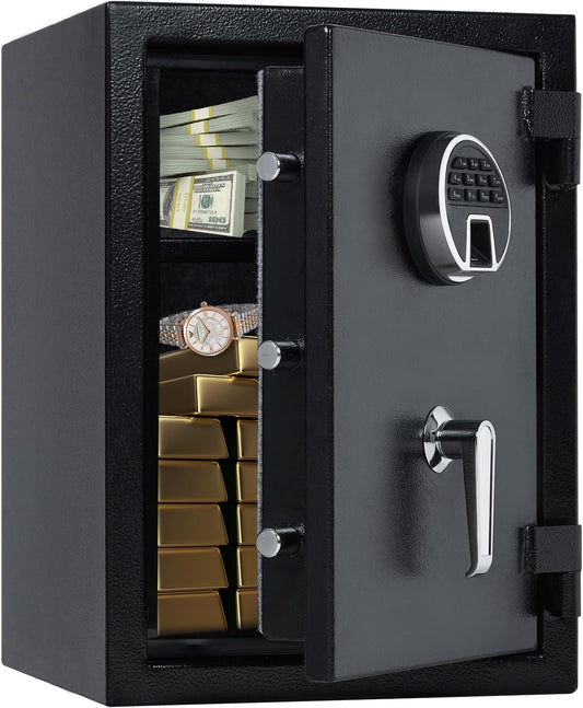 Fireproof Safe Box for Home, 2 Cubic Feet Large Steel Safe with Digital Lock for Cash Jewelry Home Firearm Medicine Valuables