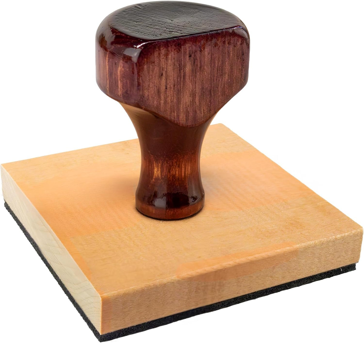 Custom Logo Hand Stamp - Personalized Wood Rubber Stamp - Upload Your Own Image (3"x4")