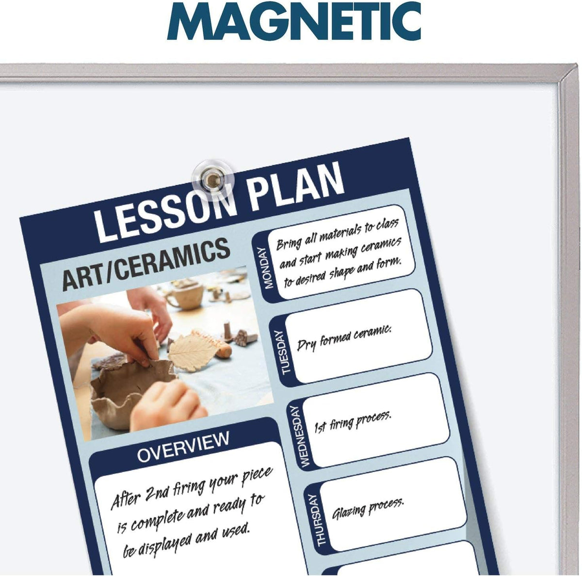 Quartet Porcelain Whiteboard, Magnetic Dry Erase White Board, 48"W x 36"H, Aluminum Frame (PPA304)
