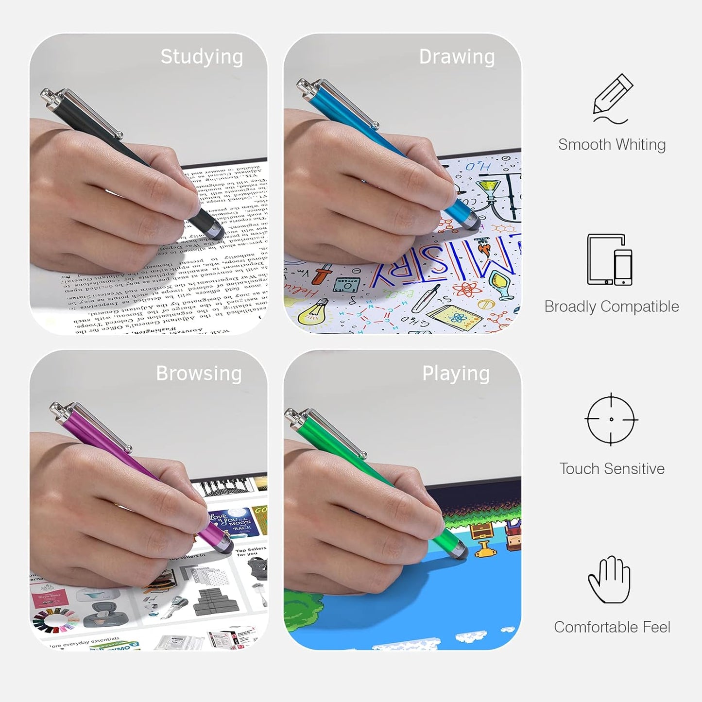 Stylus Pens for Touch Screens, AGREJO High Precision Universal Stylus for iPad iPhone Tablets Samsung Galaxy All Capacitive Touch Screens (30-Pack)