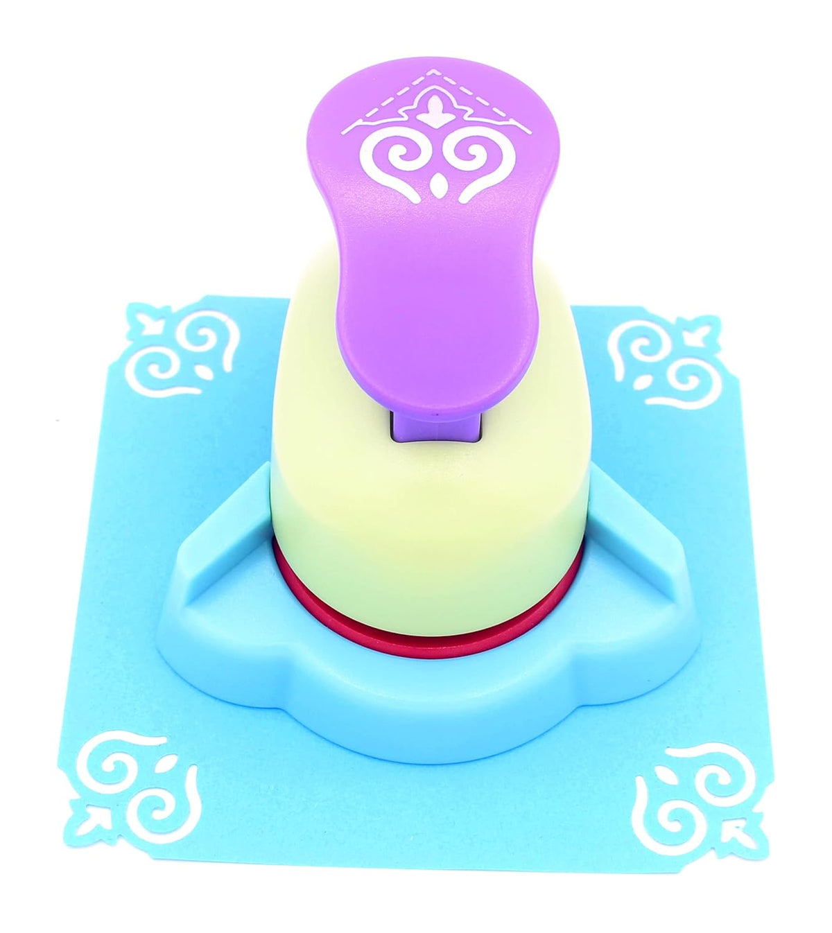 Kucaaa Craft Lever Corner Punch Eambossing Puncher Fancy Corner Punch Hollow Right-Angle Handmade Scrapbooking Embossing Punch (Flame Pattern)
