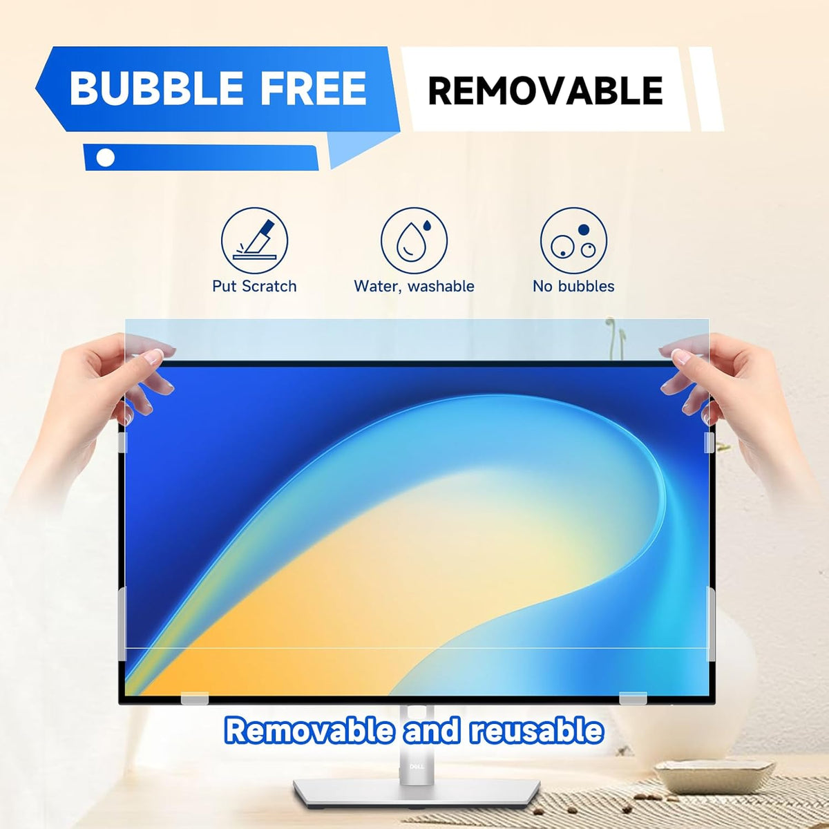 IPROKKO 【2 Pack】 21.5 inch Anti-Blue Light Monitor Screen Protector for 16:9 Widescreen,Removable Anti Glare Blue Light Blocking Screen Filter，LED PC Anti-UV Eye Protection Filter Film