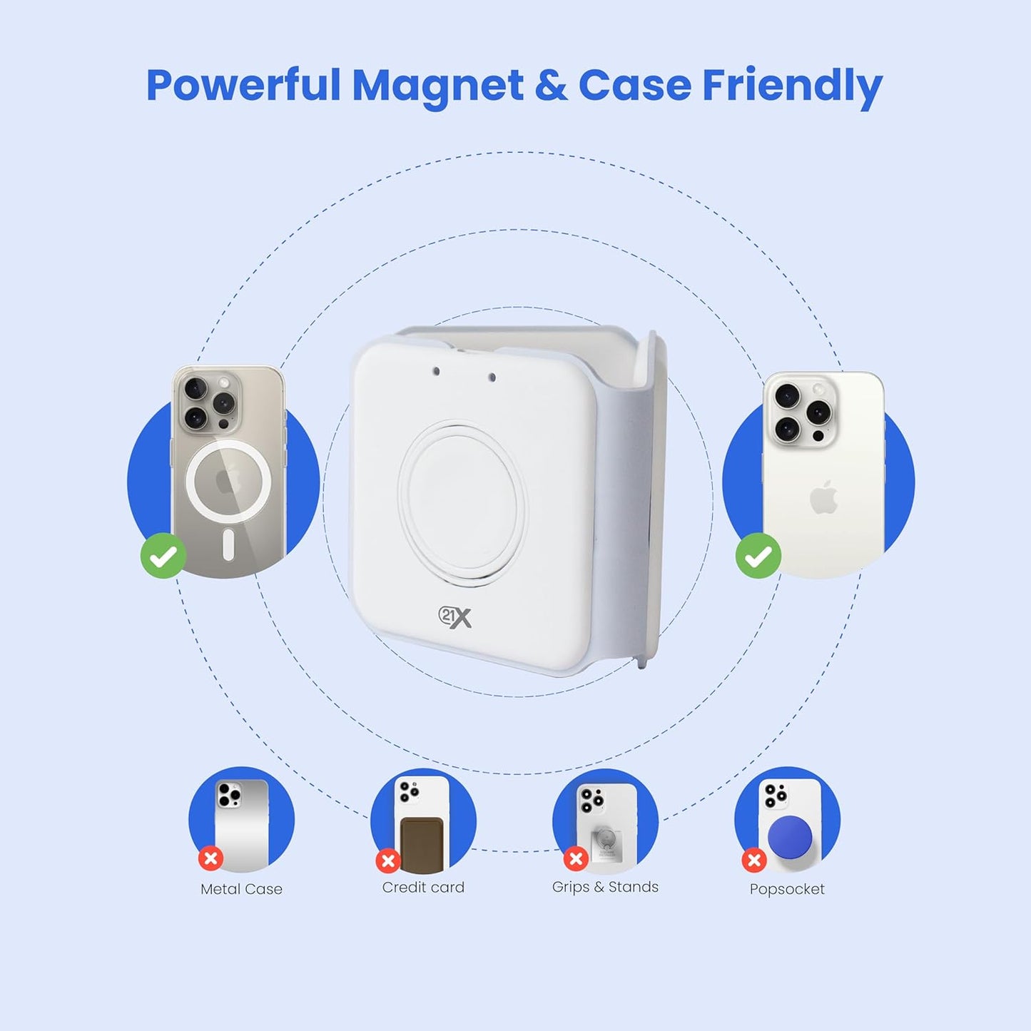 3-in-1 Foldable Magnetic Wireless Fast Charger – Travel Charging Pad Compatible with iPhone 12–16 Series, Samsung Galaxy Series, Huawei, Apple Watch, AirPods & Other Qi-Enabled Devices