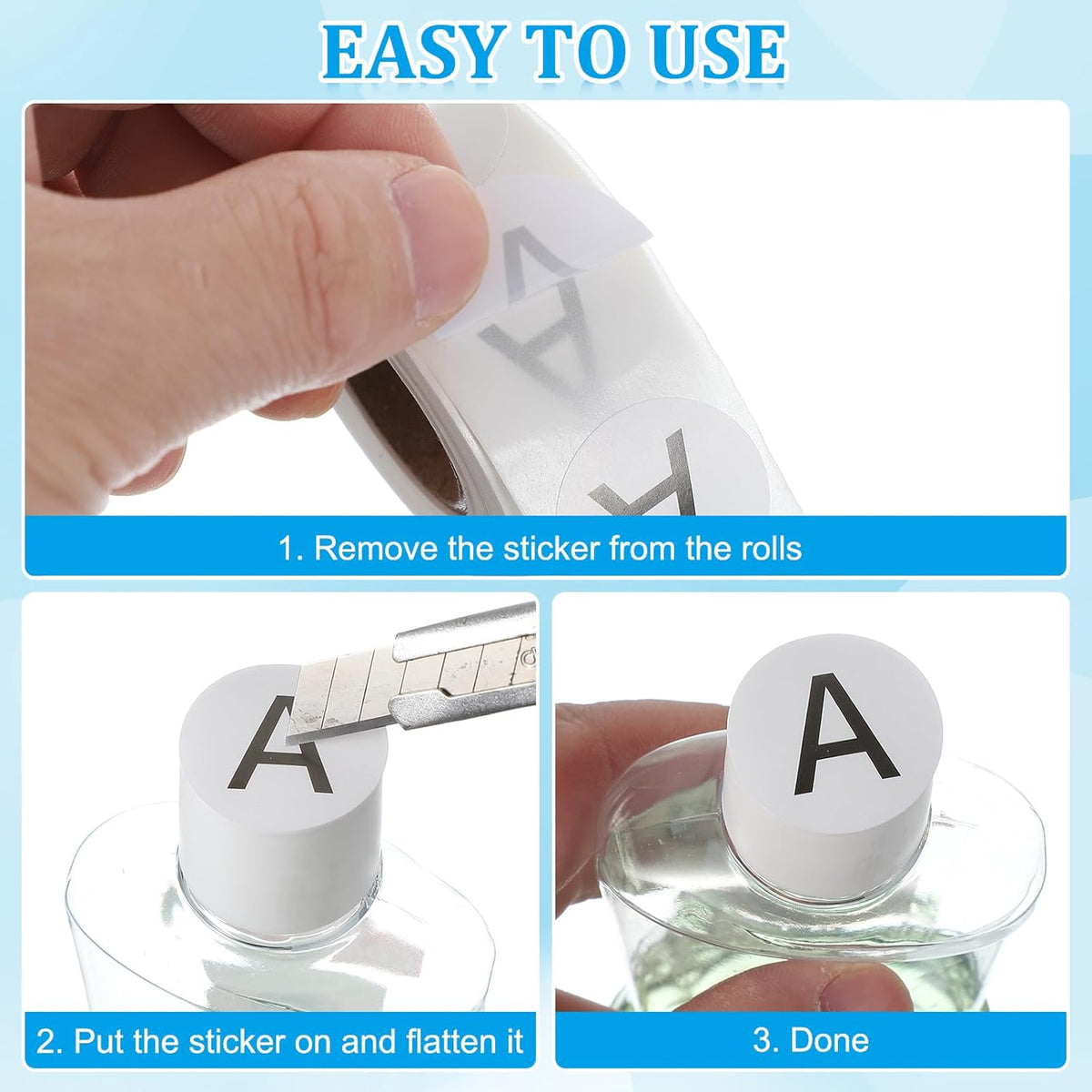 PATIKIL 1" Letter X Stickers, 4 Rolls Self-Adhesive Alphabet Round Circle Dots Labels for Organization Storage Inventory Boxes Scrapbook Craft 2000 Pcs Total