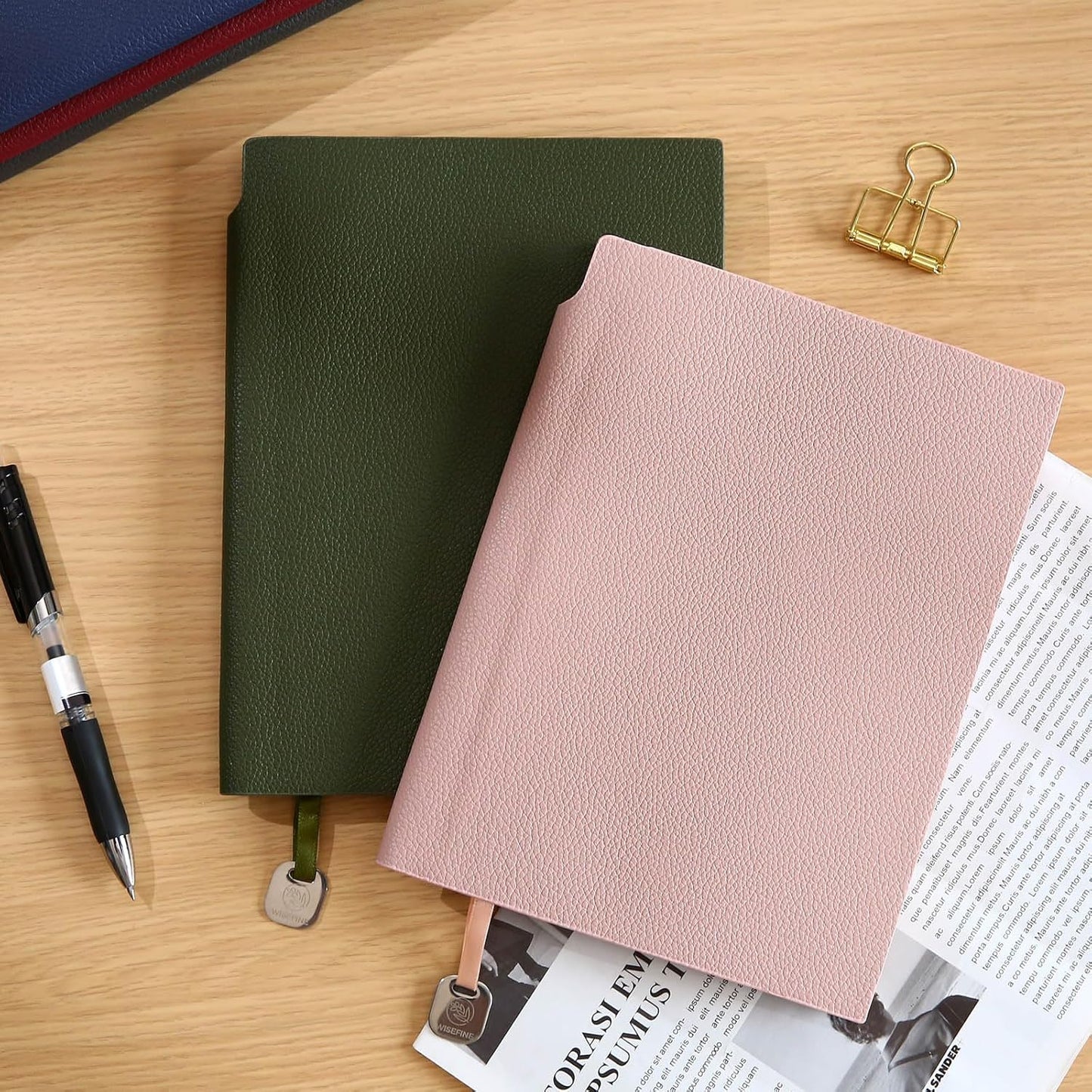 Lined Journal Notebook for Women A5 Softcover PU Leather Journals for Writing, 160 Pages Daily Journaling, College Ruled Notebooks for Work School, Business 6.38'' X 8.28'' Grayish Green