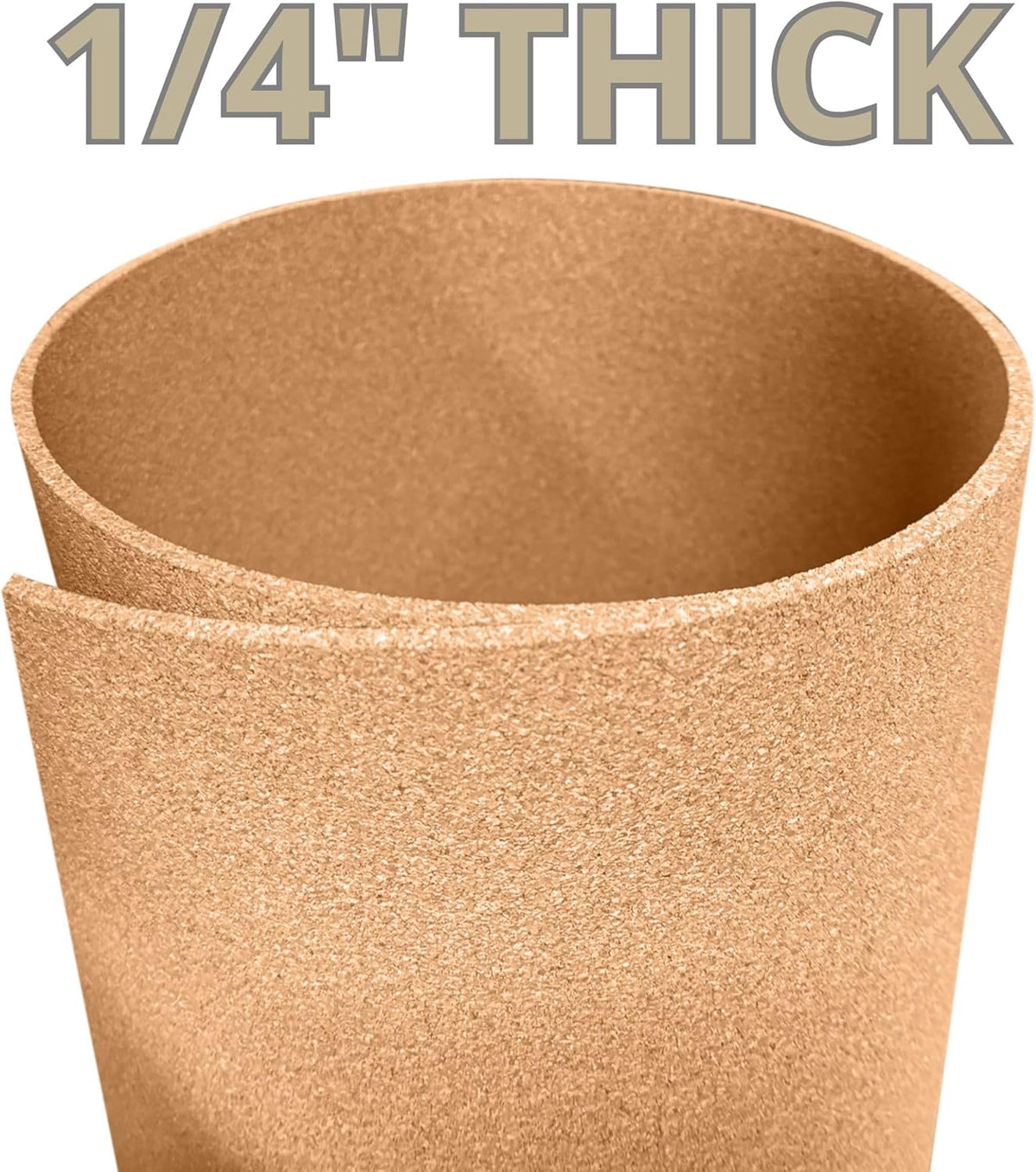 Manton Cork Premium Cork Roll - 3’ x 12’ x 1/4”, 100% Natural Facing Grade Material, Custom Cut Cork for Home, School, and Office Walls & Bulletin Boards