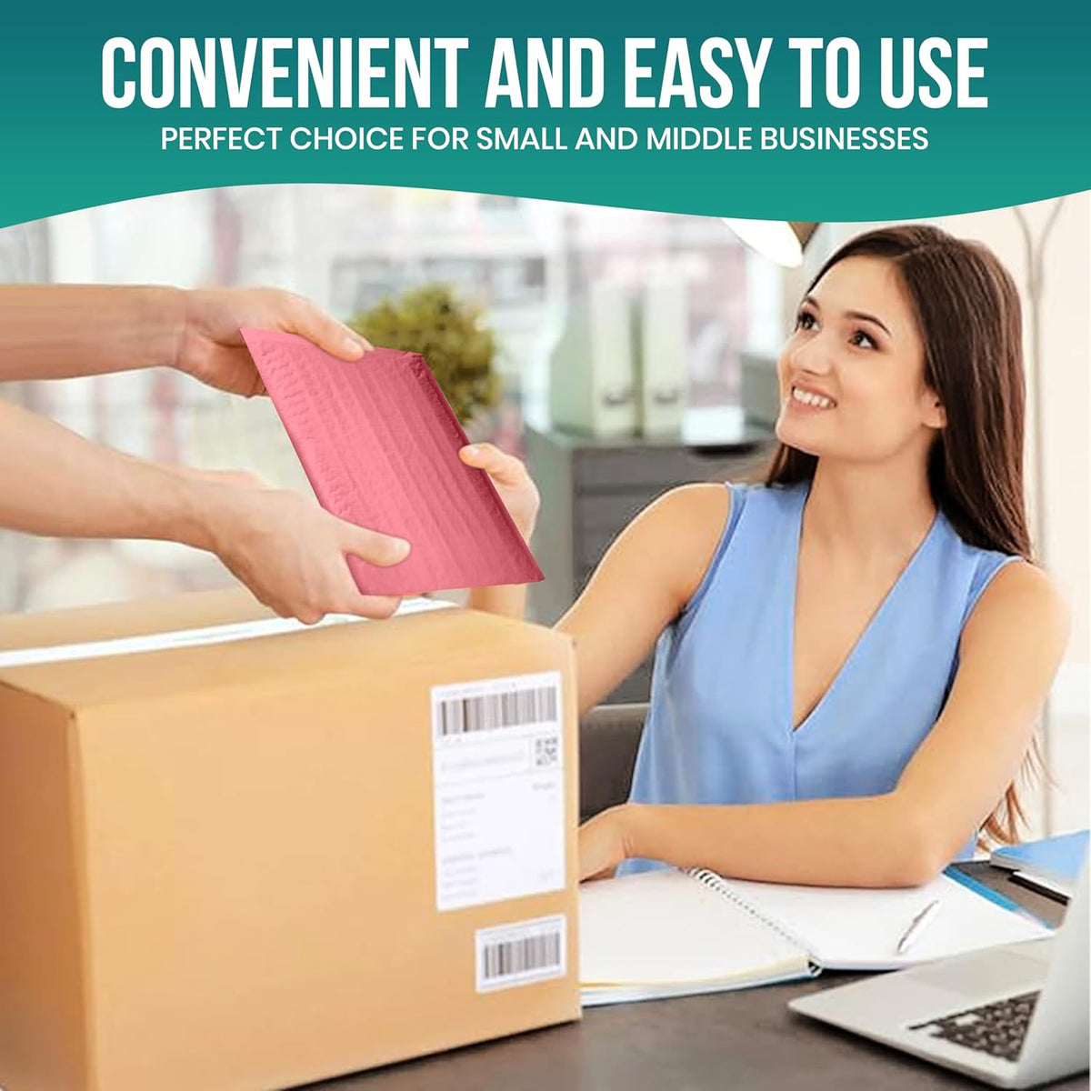 Levex - #000 4" x 8" [10 Pack] Pink Poly Bubble Mailers, Padded Envelope Mailers, Packing Envelope & Mailing Bags for Shipping