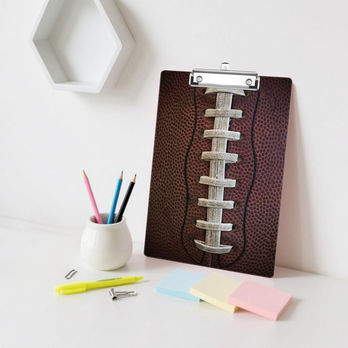 American Football Plastic Clipboards,Decorative Plastic Acrylic Clipboard for Teacher Social Worker Students Office Supplies 8 * 12