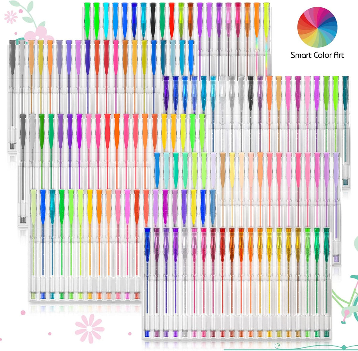Smart Color Art 140 Colors Gel Pens Set Gel Pen for Adult Coloring Books Drawing Painting Writing