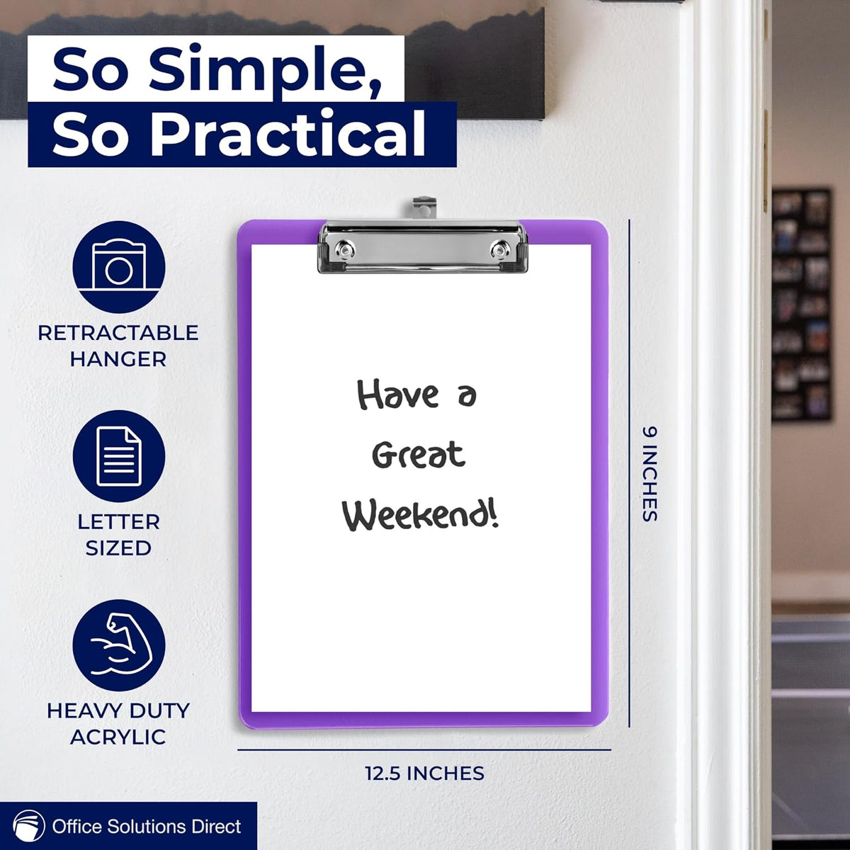 Plastic Clipboards with Low Profile Clip Set of 12-12.5 x 9 Inch Multi Color Plastic Clipboards Bulk - Clear Clipboards Bulk Classroom Holds 100 Sheets, Acrylic Clipboard Clear 12 Pack