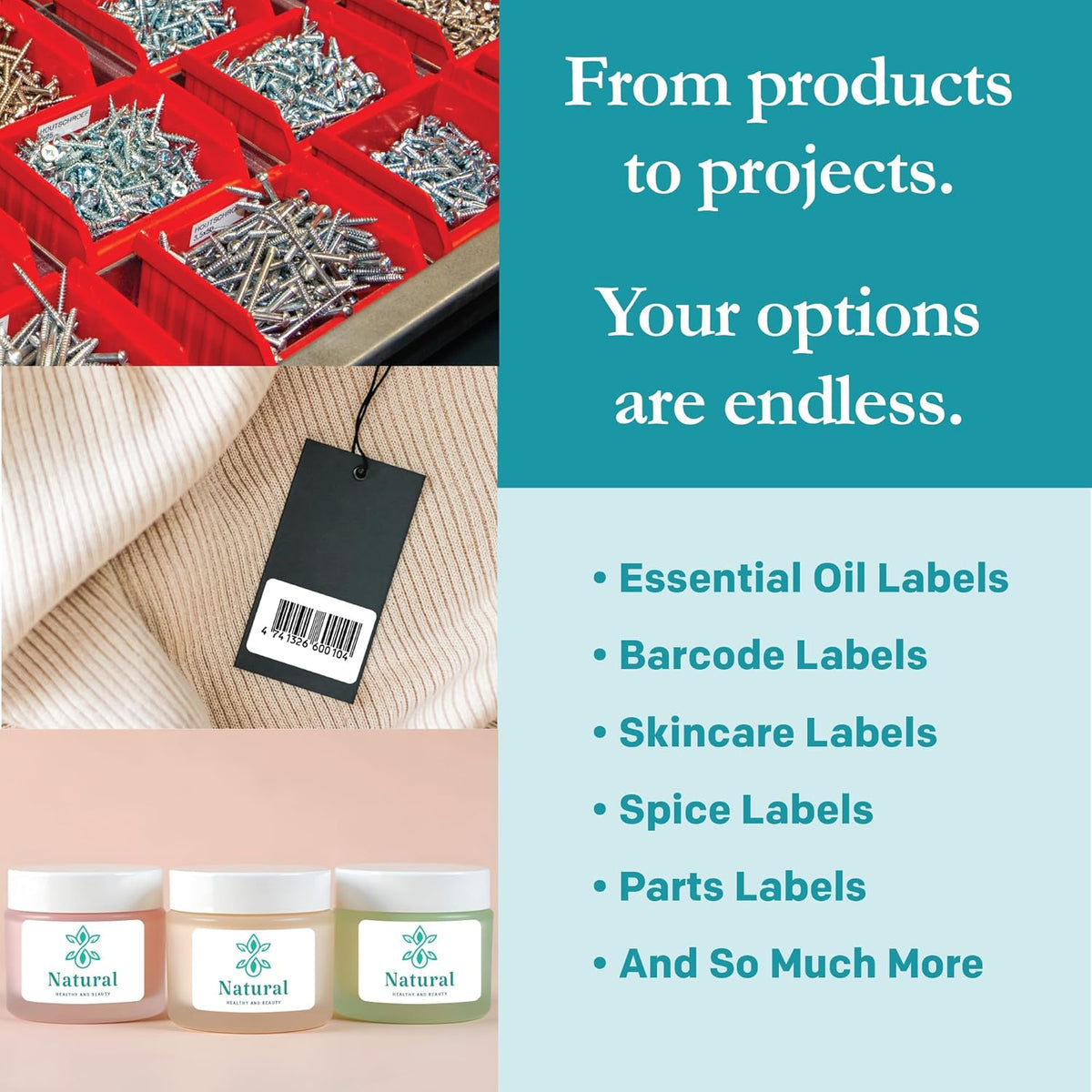 Premium Label Supply White Sticker Barcode Labels – 1.5" x 1" – Laser/Inkjet Compatible – (50 per Sheet), 2000 Sheets – 100,000 Total Adhesive Labels