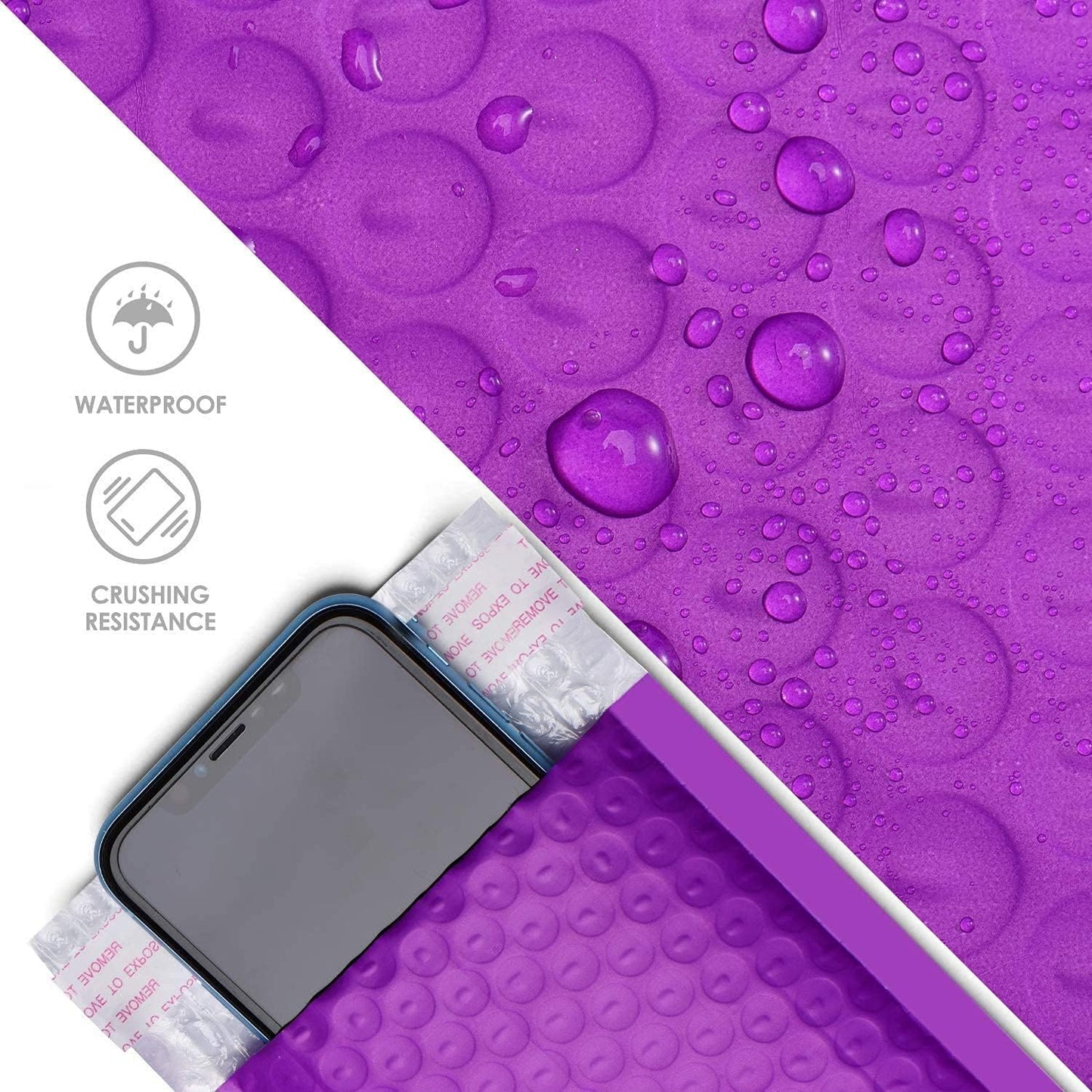 Metronic Bubble Mailers 6x10 Purple, Case of 600, Self-Seal Poly Padded Mailer Envelopes Packaging Bags, Bulk Package Packing Shipping Supplies for Small Business, Boutique, Jewelry, Lip Gloss