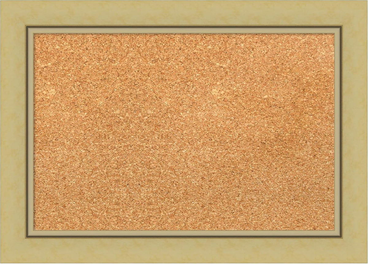 Amanti Art Natural Cork Board for Wall, 15x21 Vision Board with Gold Frame, Small Corkboard Office Decor for Home Organization, Casual Corkboard Pinboard to Display Items for Home Organization in