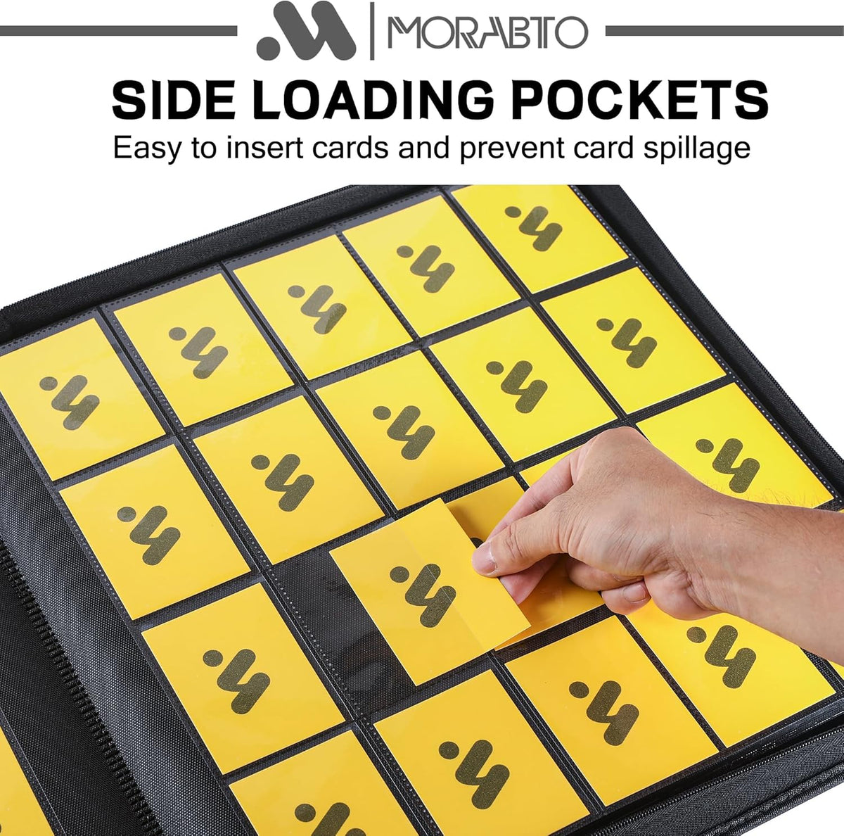 Card Binder 20 Pocket,Trading Card Binder Holds up to 2000 Cards with 50 Sleeves,Zipper Card Holder Album Compatible with TCG Card/Game Cards/Sports Card