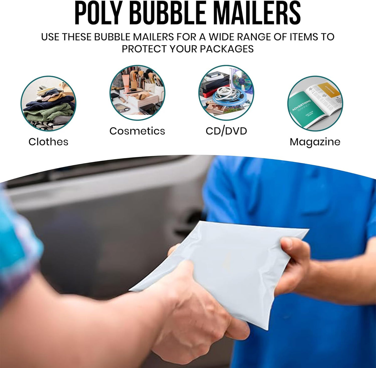 Levex - #5 10.5" x 16" [100 Pack] Poly Bubble Mailers, Padded Envelope Mailers, Packing Envelope & Mailing Bags for Shipping