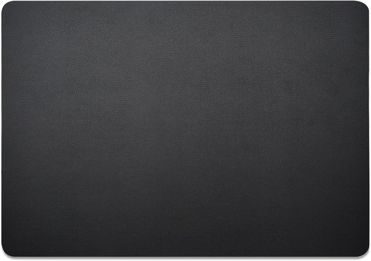 Nekmit Leather Desk Blotter Pad 17 x 12 Inches, Flat, Non-Slip, Waterproof, Black