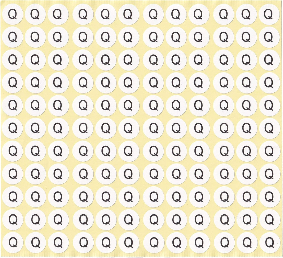dealzEpic - Alphabet Stickers of The Letter Q - Small Round Paper Self-Adhesive Peel and Stick Letter Labels - Set of 15 Sheets