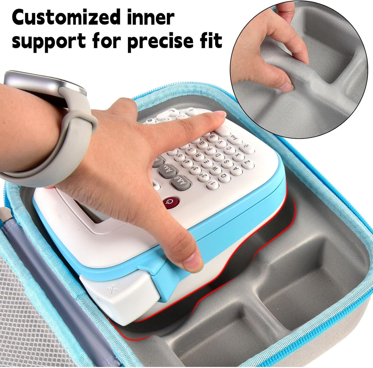 GWCASE Portable Case for Brother P-Touch PT-N20 /for PT-N25BT PT-N25BTV3 Label Maker, Organizer for Label Maker and Accessories, Travel and Office Essentials（Bag Only）