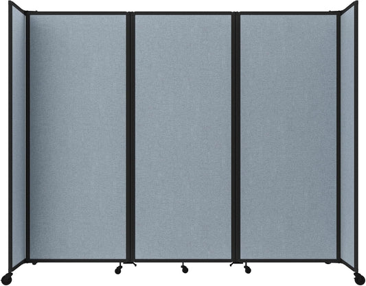 Versare Room Divider 360 Portable Wall Partition | Folding Panels | Large Freestanding Divider | Locking Wheels | Temporary Room Separator
