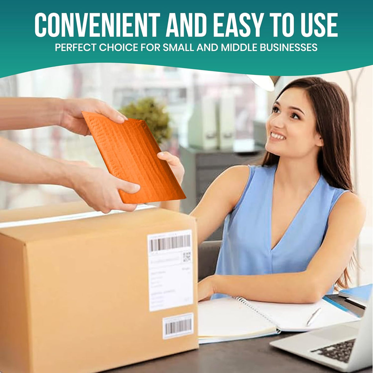 Levex - #0000 4" x 6" [10 Pack] Orange Poly Bubble Mailers, Padded Envelope Mailers, Packing Envelope & Mailing Bags for Shipping