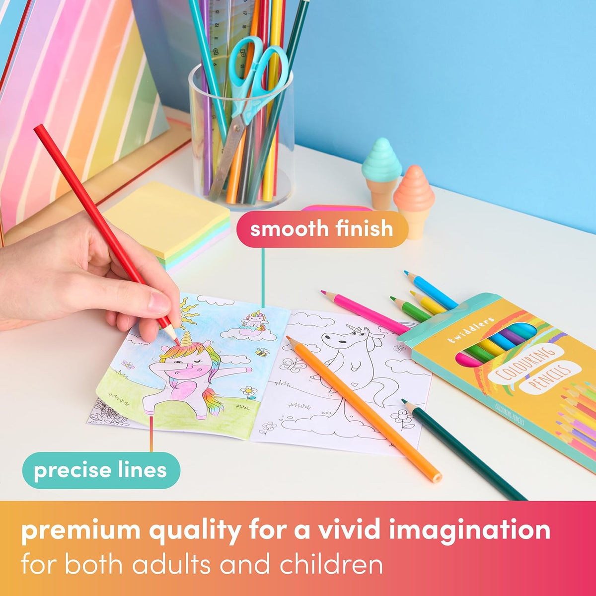 THE TWIDDLERS 120 Count Colored Pencils for Kids, (Bulk 10 Packs, 12 Colors Each Pack) Pre-sharpened Color Pencils for Adults, Back to School Supplies for Teachers, Classroom Prizes, Party Bag Fillers