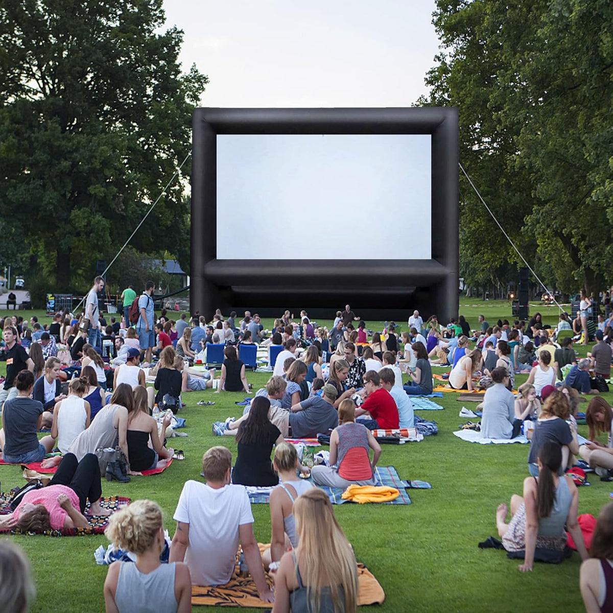 22 Feet Inflatable Projector Screen - Outdoor and Indoor Theater Movie Screens,Includes Rope, Blower,Tent Stakes - Great for Party Backyard Pool Watch Movies