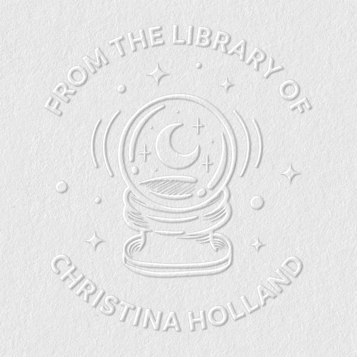 from The Library of Embossers & Stamps for Fantasy Book Readers | Custom Embosser | Custom Stamp | Ex Libris | Elevate Your Fantasy Collection of Stories and Novels (Design 3, Embosser)