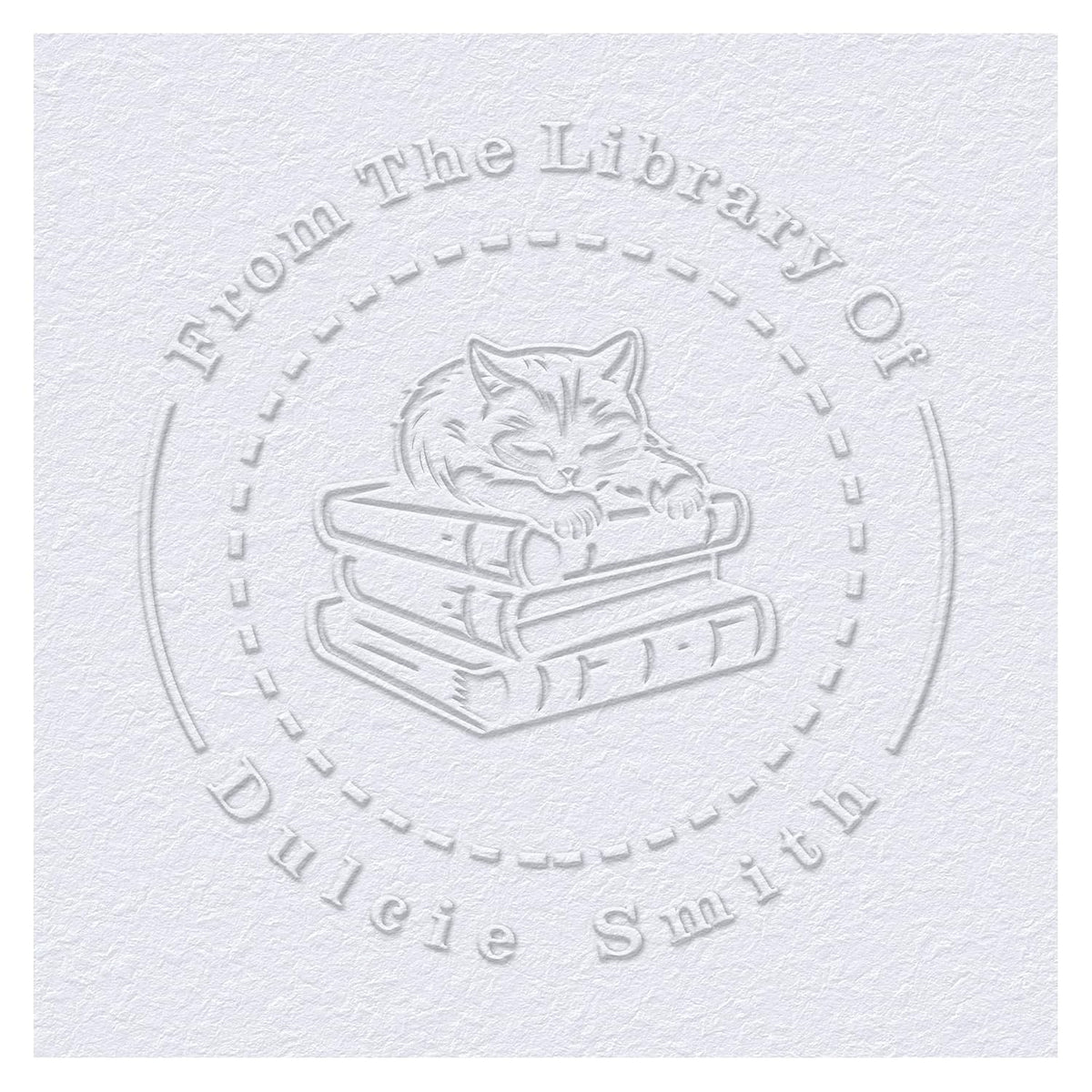 Book Embosser Custom Embosser Stamp with Your Name or Design Personalized Library Embosser Stamp Customized Books Business Cards Paper Documents Notebooks etc. (13)