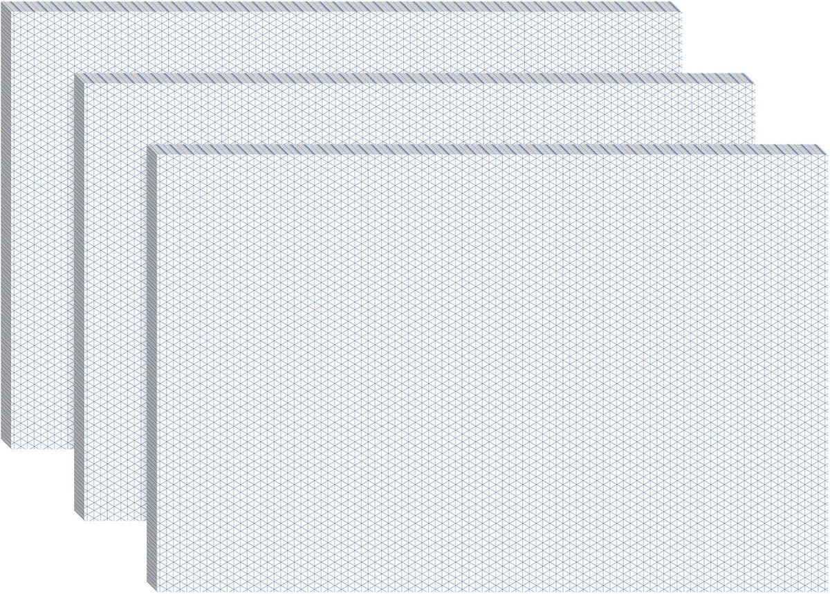 150 Sheets Isometric Graph Paper Pad Isometric Paper Drafting and Graph Pads for 3D Designs Architecture Landscaping Engineering Drafting (11x17")