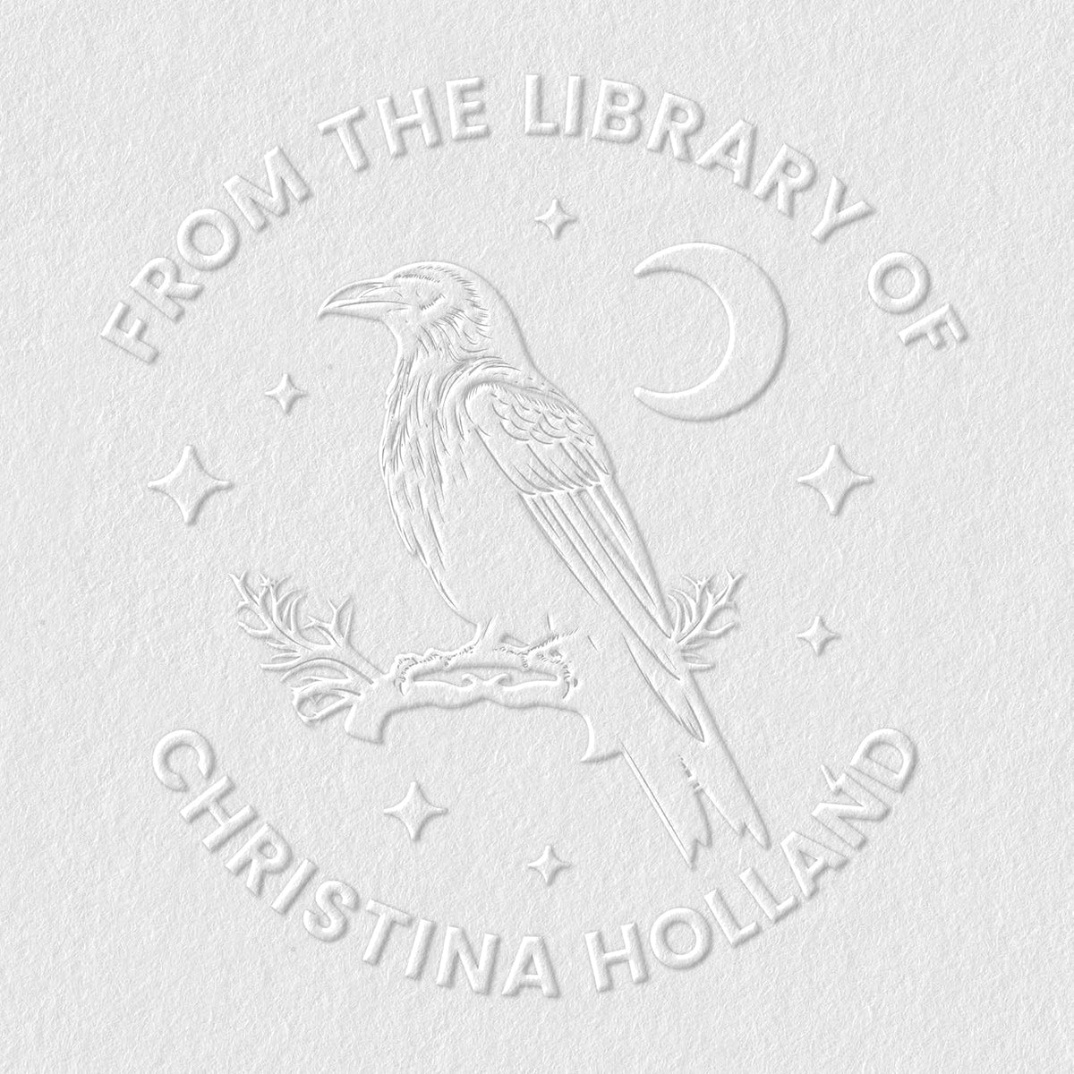 from The Library of Embossers & Stamps for Fantasy Book Readers | Custom Embosser | Custom Stamp | Ex Libris | Elevate Your Fantasy Collection of Stories and Novels (Design 14, Embosser)