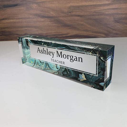 Personalized Desk Name Plate, Custom Acrylic Name Plate, Gift for Her, Dad, Boss, Office Decor, Custom Sign, Unique Accessories
