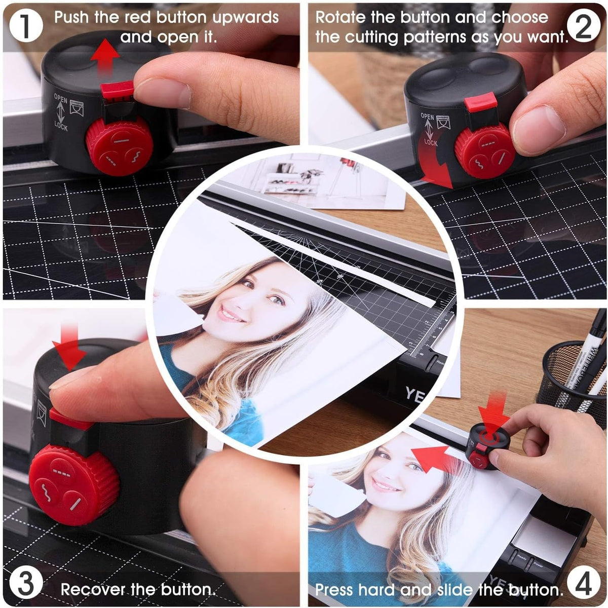 Laminator Machine for A3/A4/A6, YE381 13inch Thermal & Cold Laminating Machine for Home Office School Teacher Use with 50 Pouches, Paper Trimmer and Corner Rounder