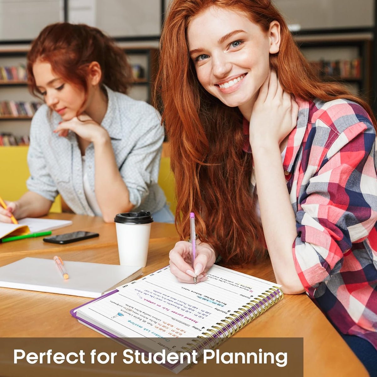 Planner 2025-2026, Academic Year Weekly and Monthly Calendar Planner, July 2025 - June 2026, Spiral Bound School Planning Tool, Perfect for Teacher, Student, Woman & Men - A4 (8.5" x 11"), Purple