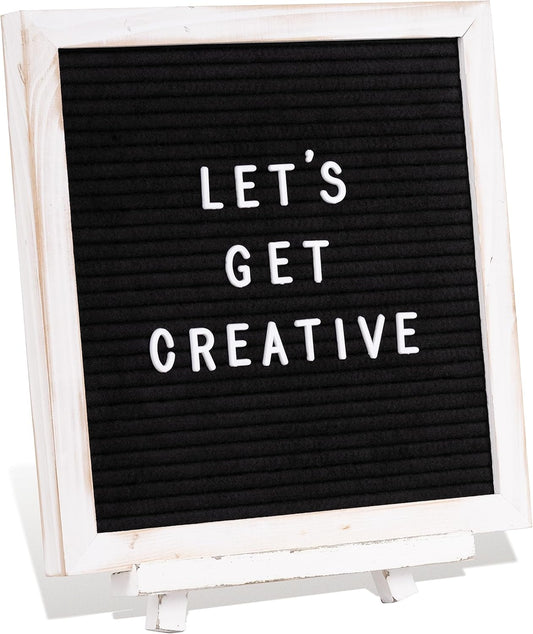 Felt Letter Board with Stand,10x10 inch Changeable Letterboard and Message Board,Letter Board Sign Include 792PCS Precut Letters
