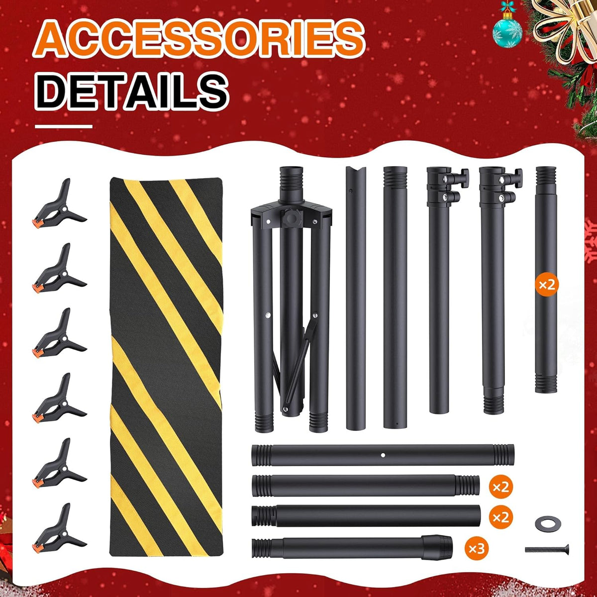 Portable T-Shape Backdrop Stand Support Kit 8x5.3ft, Adjustable Photography Green Screen Backdrop Stand for Parties, Photography Videography Studio (8×5.3Ft)